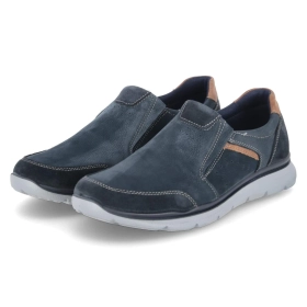 Slipper - blue/cognac