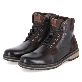 Boots - dark brown-cognac