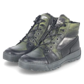 Winterboots - grün/schwarz