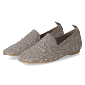 Slipper - taupe/gold