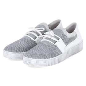 Slipper - grau/weiss/silber
