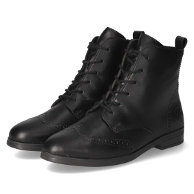 Schnürstiefeletten - schwarz
