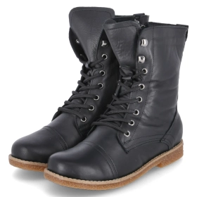 Schnürstiefeletten - SCHWARZ