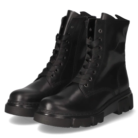 Schnürstiefeletten - schwarz
