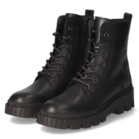 Schnürstiefeletten - schwarz