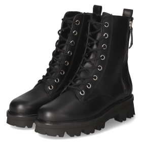 Schnürstiefeletten - schwarz