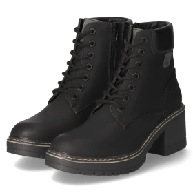 Schnürstiefeletten - schwarz