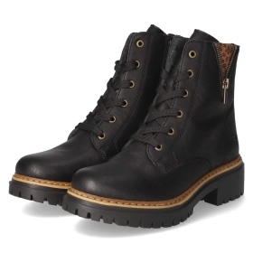 Schnürstiefeletten - schwarz
