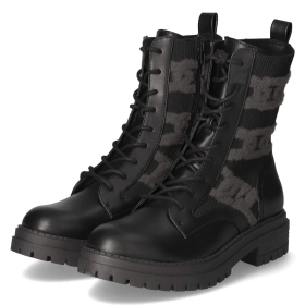 Schnürstiefeletten - black /black grey