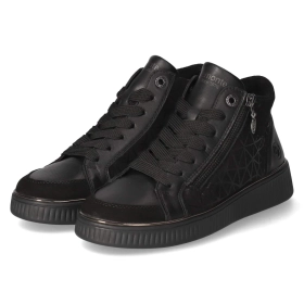 Schnürstiefeletten - schwarz