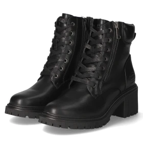 Schnürstiefeletten - schwarz