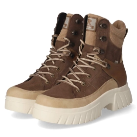 Schnürstiefeletten - braun