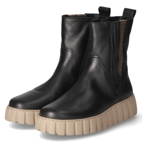 Chelsea Boots - schw./beige(Micro)