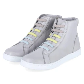 Boots - seidengrau/weiß kombi