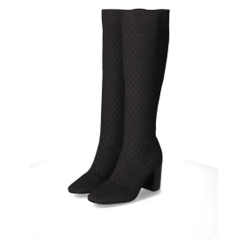 Stiefel - black/silver