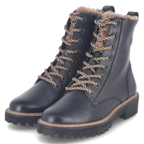 Winterschnürstiefeletten - BLACK