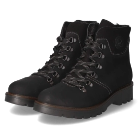 Schnürstiefeletten - schwarz