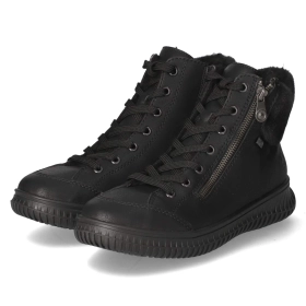 Schnürstiefeletten - schwarz