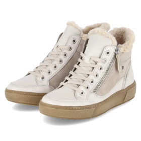Schnürstiefeletten - weiss kombi