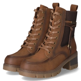 Schnürstiefeletten - BRAUN