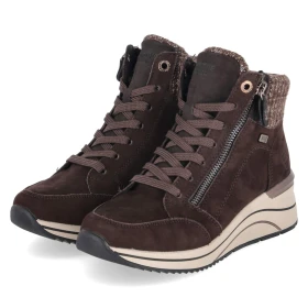 Schnürstiefeletten - braun kombi