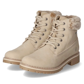 Schnürstiefeletten - BEIGE/FUR