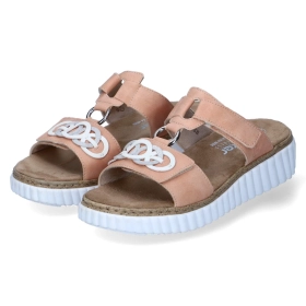 Pantoletten - aprikot/offwhite/fog-silver
