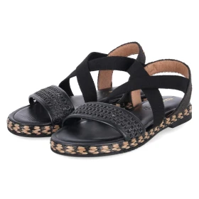 Espadrille-Sandalen - black Espadrille-Sandalen - black