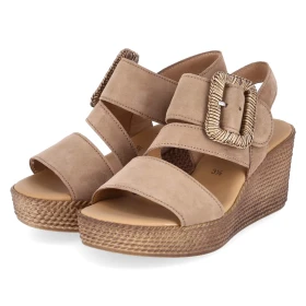 Espadrille-Sandaletten - peanut