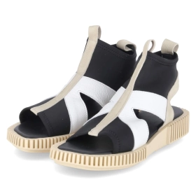 Schaftsandale IXOEKE - NOIR FAIENCE BLANC