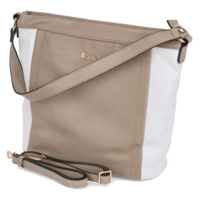 Schultertasche - Taupe /Crème