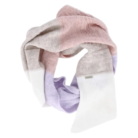 Strickschal - offwhite/amethyst