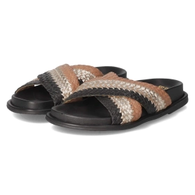 Pantoletten - Black - Tan