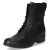 Schnürstiefeletten - schwarz