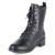 Schnürstiefeletten - schwarz