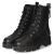 Schnürstiefeletten - schwarz