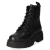 Schnürstiefeletten CASTLE - BLACK