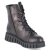 Schnürboots - black / dark red