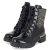 Schnürboots - schwarz kombi