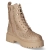 Schnürstiefeletten - beige micro/ stones