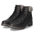 Schnürstiefeletten - BLACK LEATHER/FUR