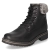 Schnürstiefeletten - BLACK LEATHER/FUR