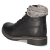 Schnürstiefeletten - BLACK LEATHER/FUR