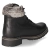 Schnürstiefeletten - BLACK LEATHER/FUR