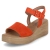 Keilsandaletten - pumpkin (holz)