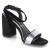 Sandaletten CHARLOTTE GLAM - black/silver