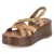 Plateausandalen - cognac