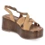 Plateausandalen - cognac