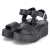 Plateau-Sandalen - BLACK LEATHER