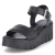 Plateau-Sandalen - BLACK LEATHER